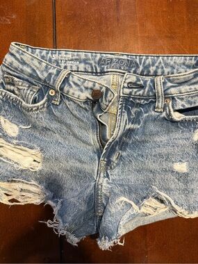 Arizona Jean Company Light Blue Distressed Cutoff Denim Shorts